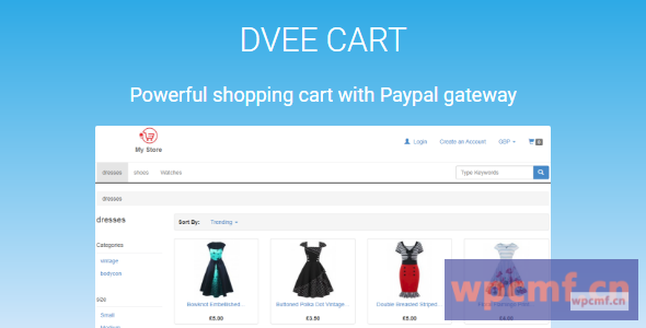 DVEE购物车   与PayPal的电子商务 可代汉化