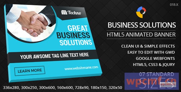 业务解决方案 HTML5广告横幅 可代汉化