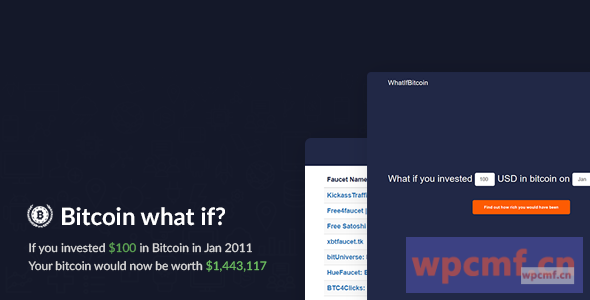 比特币如果是怎么办？   历史投资计算器 可代汉化