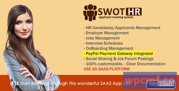 人力资源申请人跟踪系统 (Saas应用) 可代汉化