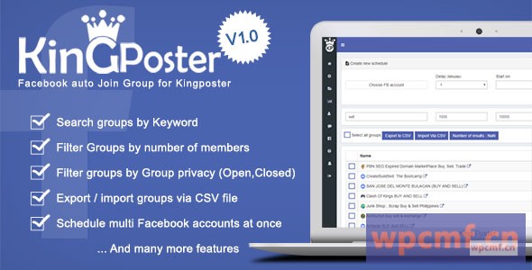 脸书自动加入组v1.0.1 国王海报模块 可代汉化