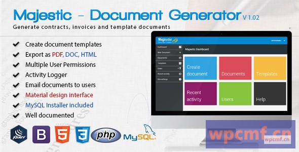 Majestic V1.02    从模板创建文档。轻松生成合同和发票 可代汉化