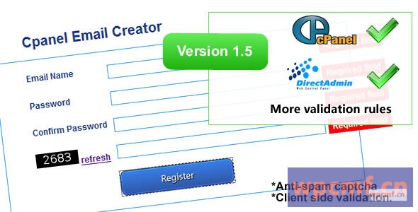 Cpanel电子邮件创建者v1.61 可代汉化