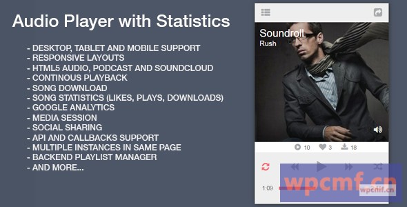 带统计信息的音频播放器 可代汉化