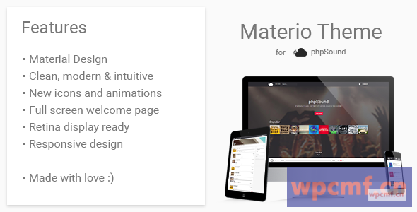 Phpsound的materio主题 可代汉化