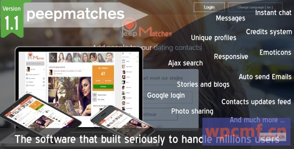 Peepmatches v1.1.0 高级php约会和社交脚本 可代汉化