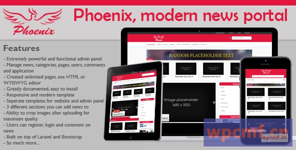 Phoenix V1.4    现代和简约新闻门户网站 可代汉化