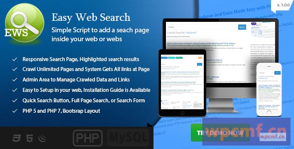 轻松的网络搜索   简单搜索引擎到您的网站 可代汉化