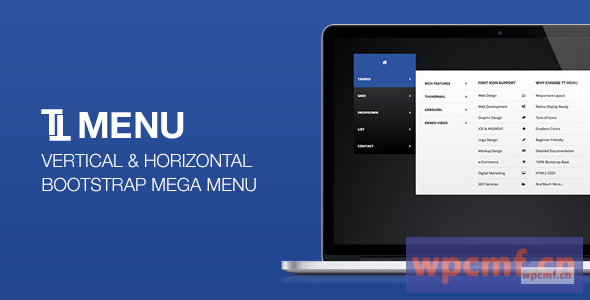 TT菜单   垂直水平引导Mega菜单 可代汉化
