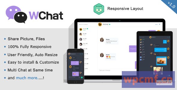 Wchat 完全响应的PHP/AJAX聊天 可代汉化