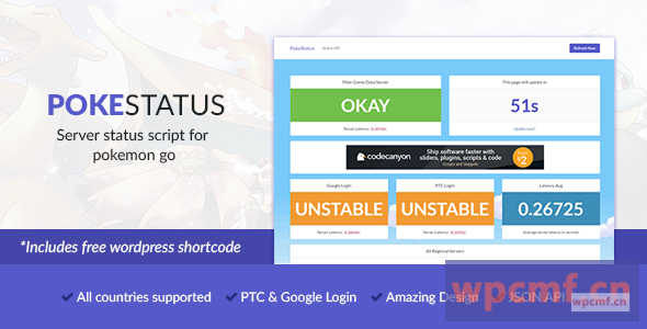 PokeStatus   Pokemon Go服务器状态 可代汉化