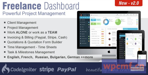 自由仪表板2.0版 项目管理客户关系管理软件 可代汉化