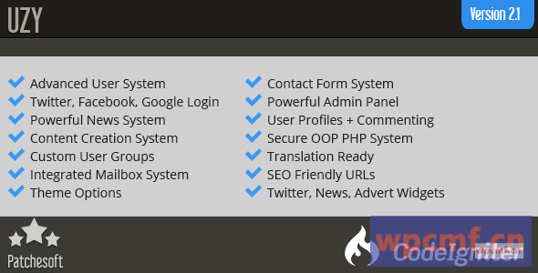 uzy v2.1    安全PHP登录用户管理系统 可代汉化