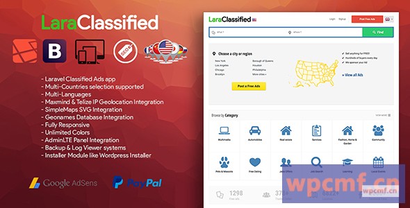 LARACLASSIFIED V1.1     GEO分类广告CMS 可代汉化