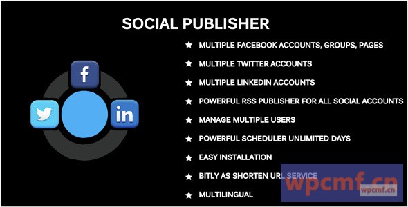 社交出版商 脸书、推特和领英多账户 可代汉化