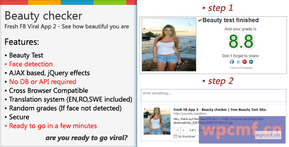 新鲜的Facebook病毒应用程序2    “美女校验者” 可代汉化