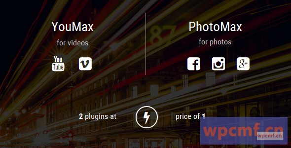 Youmax YouTube、Vimeo、Facebook和Instagram网格 可代汉化