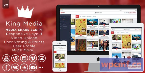 国王媒体v2.2    视频，图像上传和共享 可代汉化