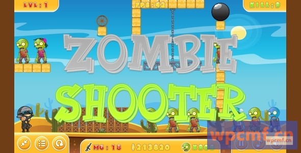僵尸射击游戏 HTML5游戏 + 手机 (Capx) 可代汉化