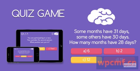智力竞赛游戏 HTML5游戏 可代汉化