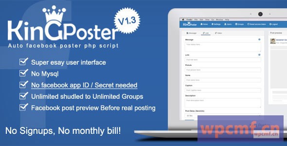 国王海报 脸书集团自动海报脚本 可代汉化