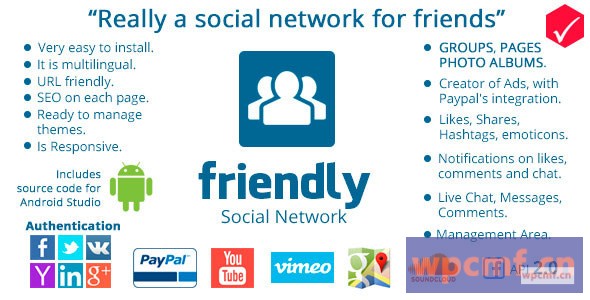 友好的社交网络 可代汉化