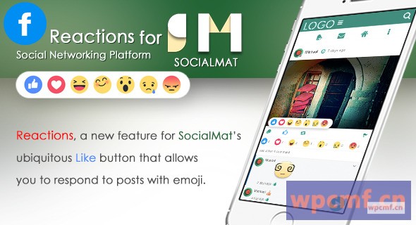 Facebook风格的社交模式反应 可代汉化