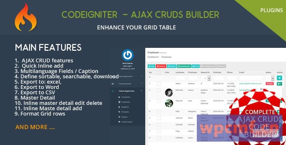 代码点火器CMS Ajax CRUD插件 可代汉化