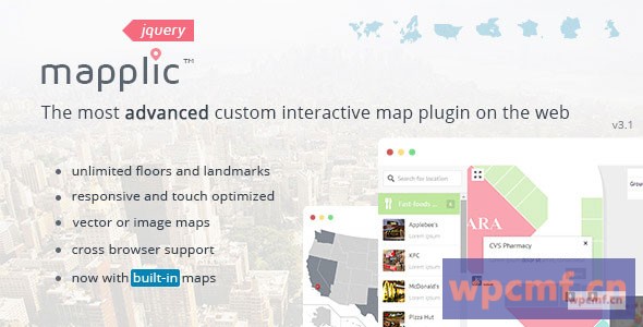 Mapplic    自定义交互式地图jQuery插件 可代汉化