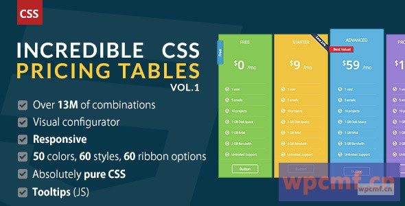 令人难以置信的CSS定价表Vol.1 可代汉化