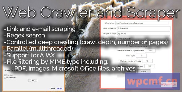 用于文件和链接的网络爬虫和刮刀 可代汉化