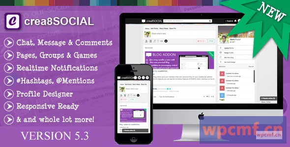 CREA8Social     PHP社交网络平台V5.3 可代汉化