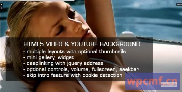 HTML5视频和Youtube背景 可代汉化