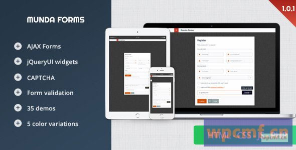 蒙达表单    干净、现代、响应式的网络表单 可代汉化