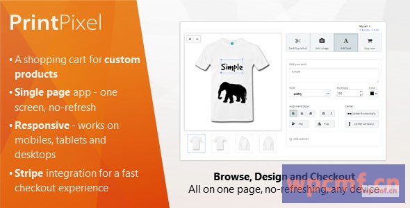打印像素    定制产品的购物车 可代汉化