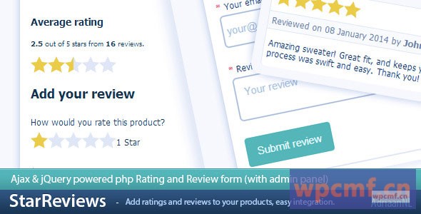 星评 Ajax和查询评级和评审表 可代汉化