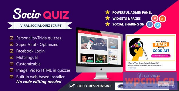 社会测验v1.1.1 带有脸书登录的病毒测验网站 可代汉化