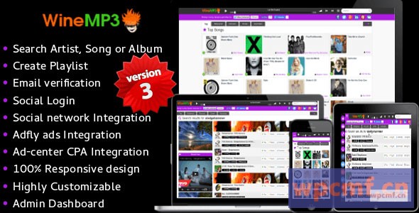 WineMP3音乐搜索引擎v3 可代汉化