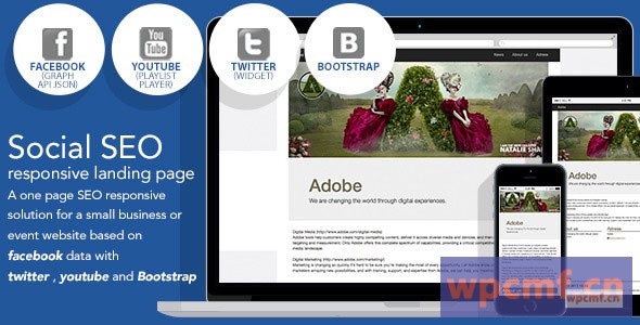 社交SEO响应着陆页Facebook 可代汉化