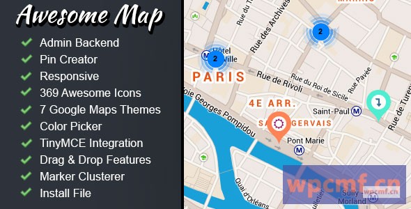 令人敬畏的地图   完全可定制的标记地图 可代汉化