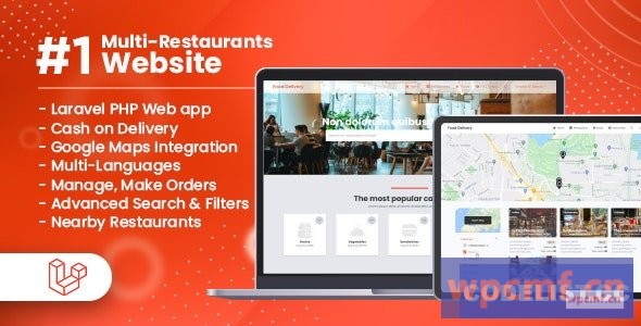 多餐厅客户网站Laravel App v1.0.0 可代汉化