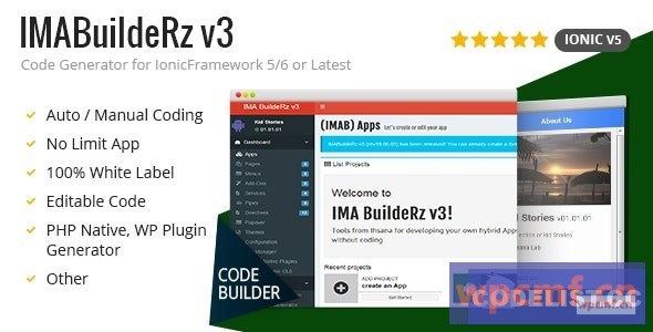 Imabuilderz v3 rev21.05.10    离子移动应用程序构建器+代码生成器 可代汉化