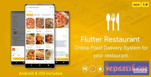 Flutter Restaurant v1.9 适用于iOS和Android的在线食品配送系统 可代汉化