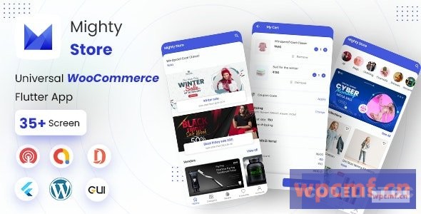 MightyStore Dokan Multi供应商V5.0     Flutter E Commerce完整应用程序 可代汉化