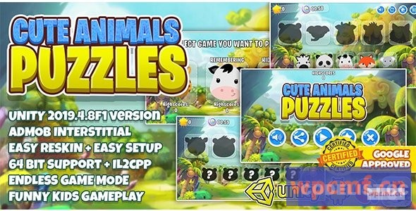 可爱的动物益智儿童v1.0     Unity3d + Admob广告+ Easy Reskin 可代汉化