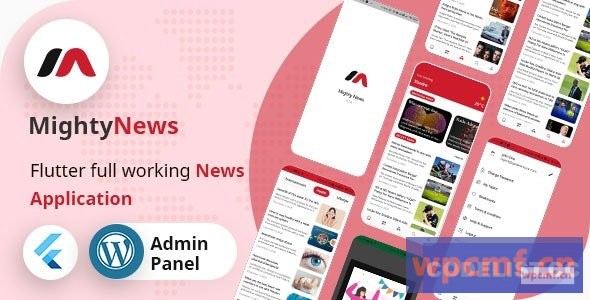 Mightynews V19     Flutter 2.0新闻应用程序与WordPress后端 可代汉化