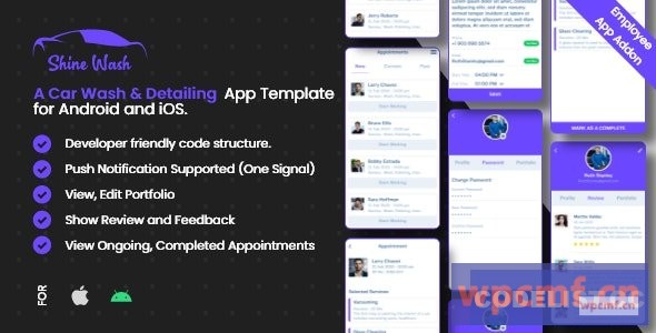 洗车详细说明ShineWash Flutter V1.0的员工应用程序 可代汉化