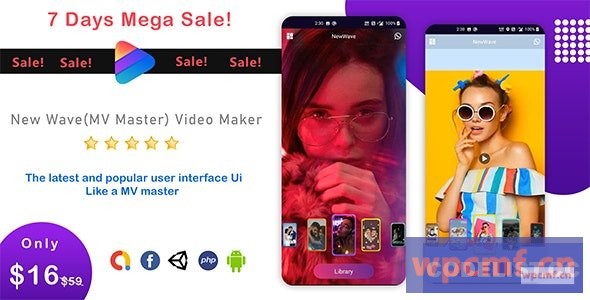 抒情视频状态制作者/将照片添加到视频中 MV视频状态制作者v6.0 可代汉化