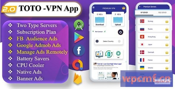TOTO v2.0   VPN | VPN应用 | Facebook广告 | Admobads 可代汉化