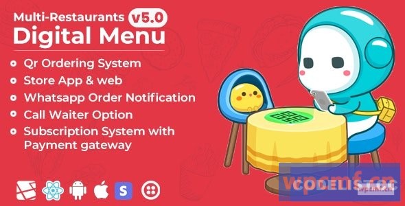 Chef V5.0    多餐厅SaaS    联系少数数字菜单管理面板    React Nation App 可代汉化